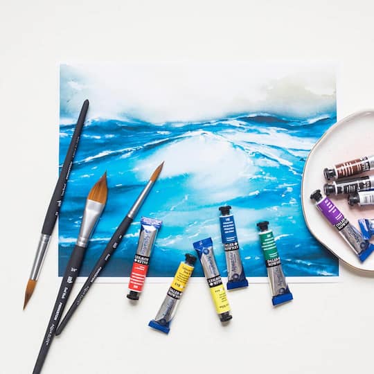 12 Pack: Princeton™ Aqua Elite™ 3/4" Short Handle Stroke Brush